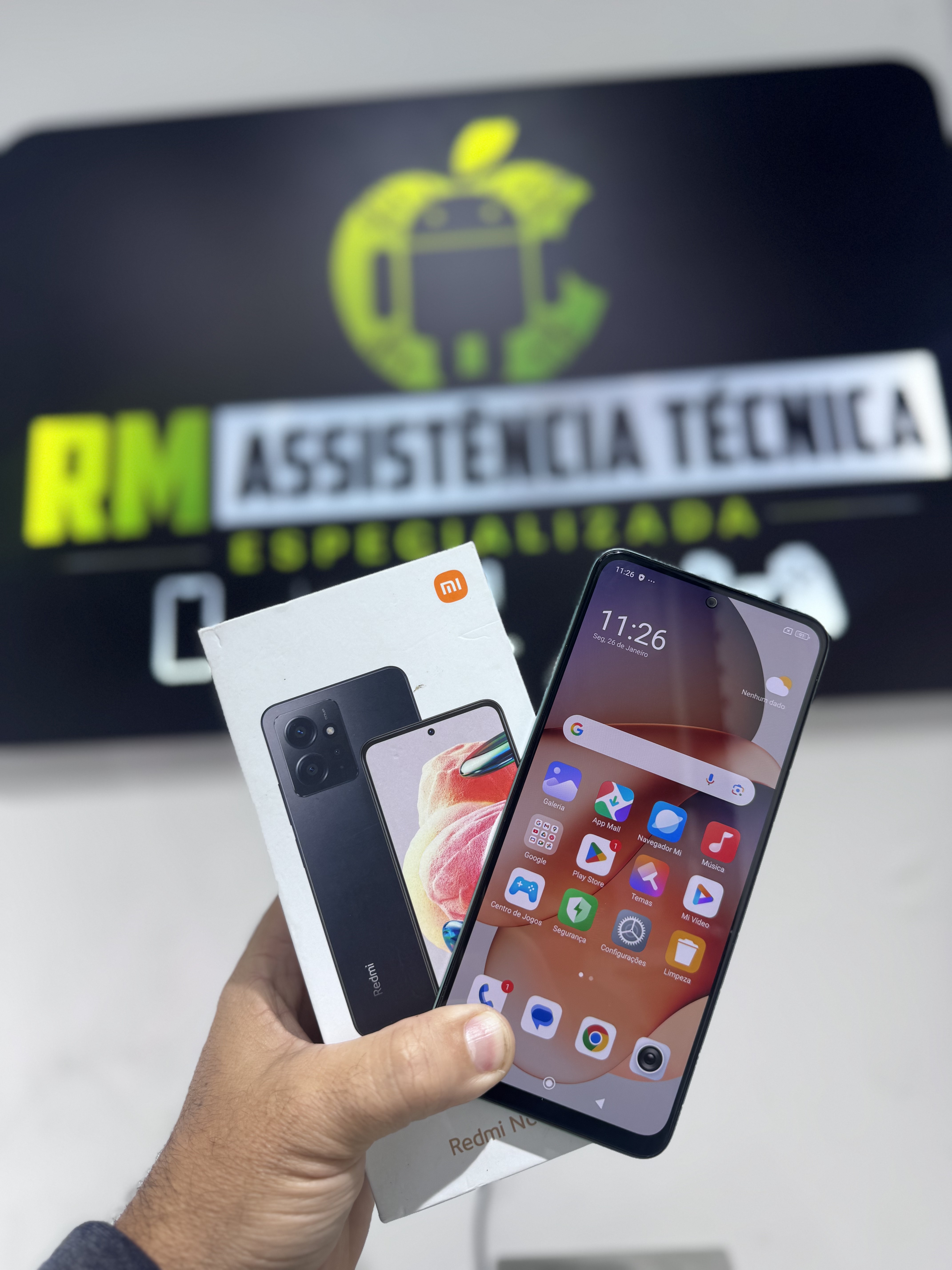 Smartphone Redmi da linha Xiaomi disponível na RM Assistência